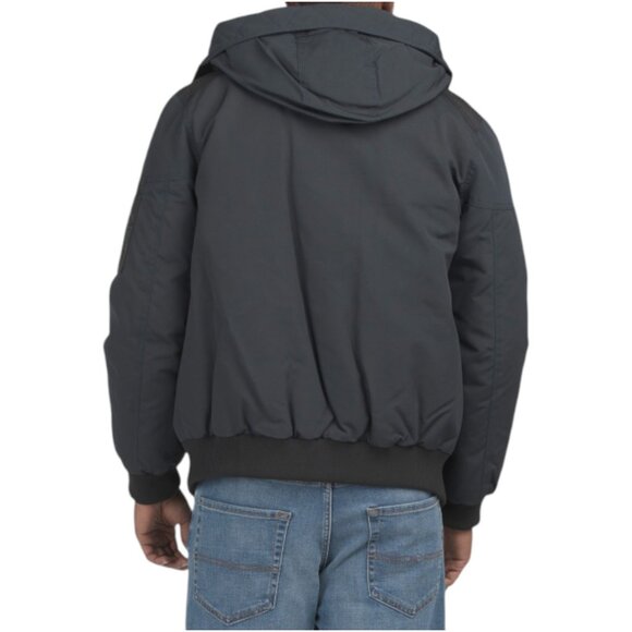 ANDREW MARC Wolmar Waxed Insulated Hooded Bomber Jacket - Picture 2 of 3